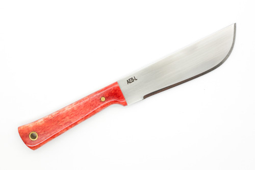 Woods Monkey - Widdle Chete by L.T. Wright - AEB-L Steel - Convex Machete Grind - Satin Finish - Red Bone Handle - 2