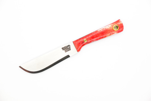 Woods Monkey - Lil Widdle Chete by L.T. Wright - AEB-L Steel - Convex Machete Grind - Satin Finish - Red Bone Handle - 1