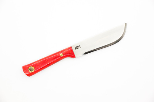 Woods Monkey - Lil Widdle Chete by L.T. Wright - AEB-L Steel - Convex Machete Grind - Satin Finish - Red Bone Handle - 1
