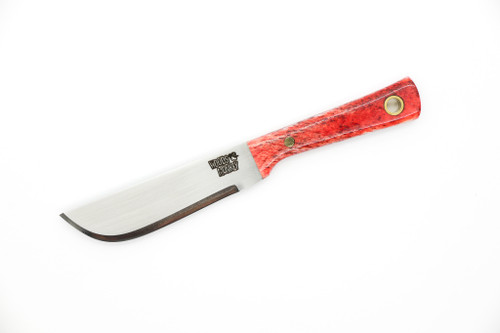 Woods Monkey - Lil Widdle Chete by L.T. Wright - AEB-L Steel - Convex Machete Grind - Satin Finish - Red Bone Handle - 2