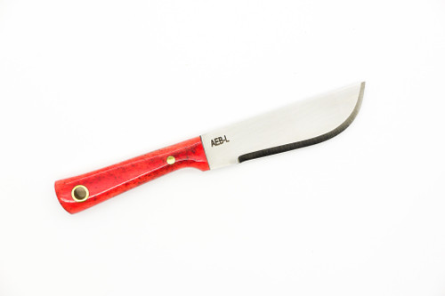 Woods Monkey - Lil Widdle Chete by L.T. Wright - AEB-L Steel - Convex Machete Grind - Satin Finish - Red Bone Handle - 2
