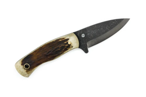 Primitive Woodsman - FoxFire - 2.5" Black Oxide 80CRV2 Steel Blade w/ Stag Antler Handle