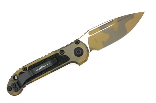 Microtech - LUDT Gen III S/E Signature Series Smooth Handle Badlands Camo Standard - Automatic Folding Knife