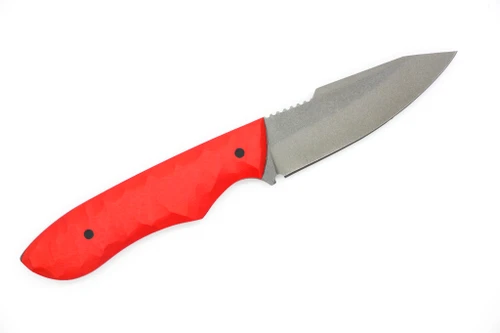 Maximus Knives - Mamba EDC - 2.75" 80crv2 Fixed Blade W/ Textured Red G-10 W/ Red Topographic Kydex Sheath