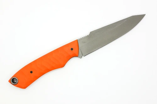 Maximus Knives - Big Mamba - 4" 80crv2 Fixed Blade W/ Textured Blaze  Orange G-10 W/ Digital Camo Kydex Sheath