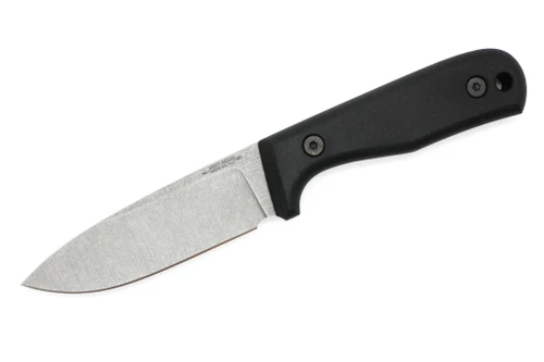 Very Good Knife Company - Rogue - 4" AEB-L Fixed Blade W/ Black Canvas Micarta Handle