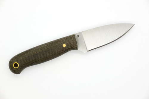 LT Wright Knives Patriot - CPM 3V Steel - Flat Grind - Green Canvas Micarta - Matte Finish