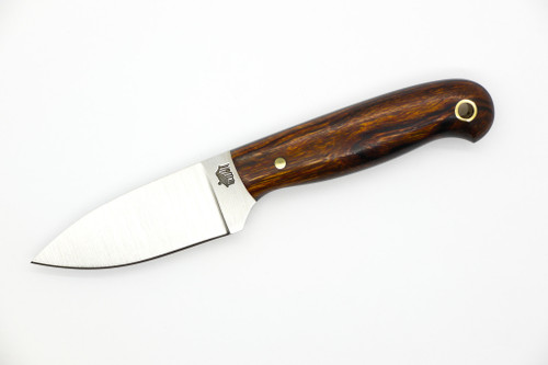 LT Wright Knives Patriot - CPM 3V Steel - Flat Grind - Desert Ironwood W/ Black Liners - 3
