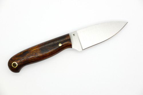 LT Wright Knives Patriot - CPM 3V Steel - Flat Grind - Desert Ironwood W/ Black Liners - 3