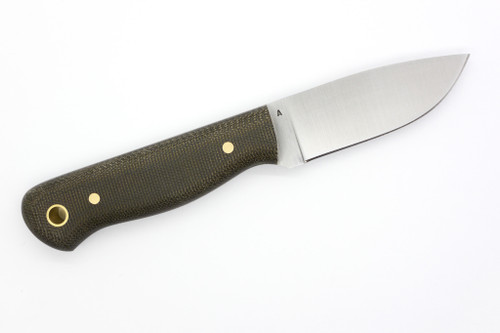 LT Wright Knives Brumby Lite - A2 Steel - Flat Grind - Green Canvas Micarta Handle - Matte Finish
