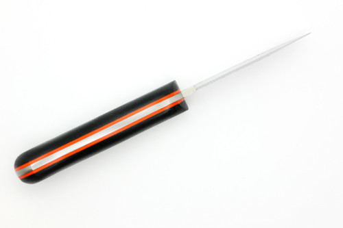 LT Wright Knives Brumby Lite - A2 Steel - Flat Grind - Black Canvas Micarta W/ Orange Liners Handle - Matte Finish