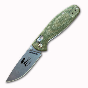 ESEE Knives - Medellin II Folder - 3" S35VN Steel Folding Knife w/ Crossbar Lock & Olive Micarta Handles