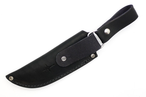 TKC: #IA Pouch Style Leather DANGLER Sheath Black, RH, WITH NO Firesteel Loop