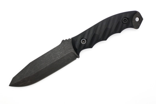 Half Face Blades - Disaster Breacher - Black G-10 W/ Green Liners, Allen Bolts, Textured Grip