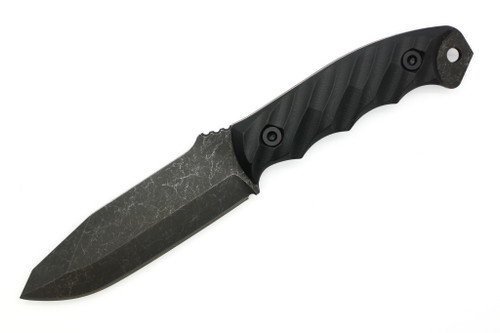 Half Face Blades - Disaster Breacher - Black G-10 W/ Red Liners, Allen Bolts, Textured Grip