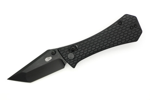 Aux Mfg - Pocket Tanto CB - 2.75" 14c28n Steel Folding Blade w/ Black Milled Aluminum Handles