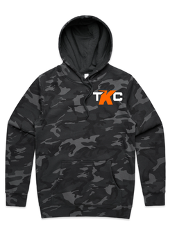 TKC: Hoodie - Black & Grey Camo w/ TKC Logo