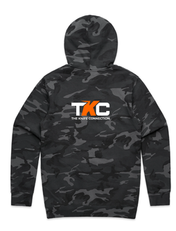 TKC: Hoodie - Black & Grey Camo w/ TKC Logo