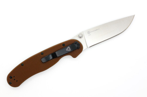 Ontario RAT Model 1.5 Folding Knife 3.25" Satin Magnacut Steel, Brown G10 Handle - 8883