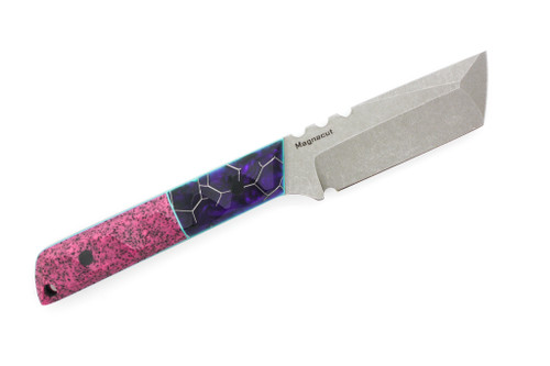 Bald Man Knife & Tool - Thicker Clipper - 2.6" Magnacut Fixed Blade W/ Voodoo Resin & Glow Grip-X Handle & Tiffany Blue Kydex Sheath Bald Man Knife & Tool - Thicker Clipper - 2.6" Magnacut Fixed Blade W/ Voodoo Resin & Glow Grip-X Handle & Tiffany Blue Kydex Sheath