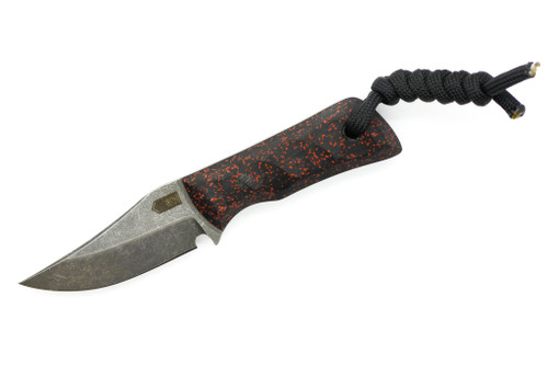 Bald Man Knife & Tool - L.P. 1 - 2.25" Nitro-V Steel Fixed Blade W/ Crimson Veil Grip-X Handle & Red Kydex Sheath