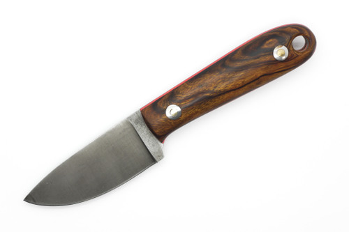 Fire Creek Forge - Lochsa River Skinner - 2.8" 52100 Steel Fixed Blade W/ Desert Ironwood W/ Red Liners