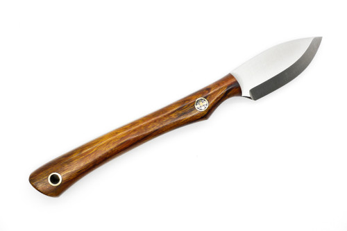 Lishen Knives - Northern Scalpel - 1.75" AEB-L Scandi Grind Fixed Blade W/ Desert Ironwood W/ Mosaic Pins Handle Lishen Knives - Northern Scalpel - 1.75" AEB-L Scandi Grind Fixed Blade W/ Desert Ironwood W/ Mosaic Pins Handle