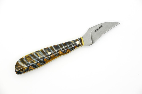 Aux Mfg - Tsume - 1.6"  AEB-L stainless steel Blade w/ Dyed Yellow Mammoth Bone Handle