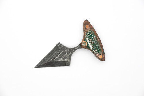 Aux Mfg - Broadhead - 1.7"  Vegas Forge Damascus Push Dagger w/ Electronic-Carta Handle