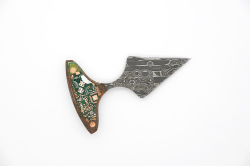 Aux Mfg - Broadhead - 1.7"  Vegas Forge Damascus Push Dagger w/ Electronic-Carta Handle