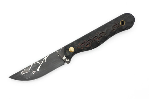 Bone River Co. - All Terrain Mini GEN 2 - 3" Baker Forged Tsunami GoMai Steel W/ Jigged Buffalo Horn Handle