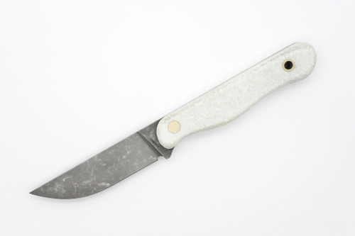 Bone River Co. - All Terrain Mini GEN 2 - 3" Magnacut Steel Fixed Blade W/ Moon White Fiber Glass Handle