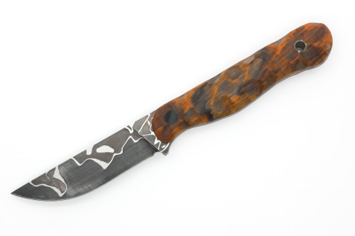 Bone River Co. - All Terrain Mini GEN 2 - 3" Baker Forged Tsunami GoMai Steel W/ Cross Cut Beech Wood Handle