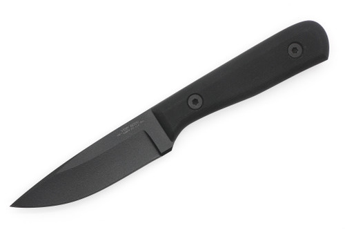 Very Good Knife Company - Hornet - 3.75" Black Cerakote AEB-L Fixed Blade W/ Black Canvas Micarta Handle