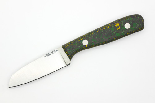 Very Good Knife Company - Mantis - 3" AEB-L Fixed Blade W/ Toxic Storm Fat Carbon Handle