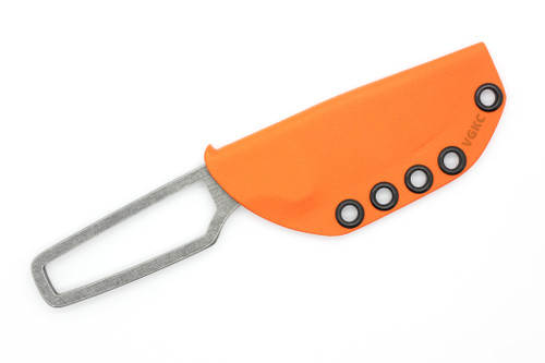 Very Good Knife Company - Cub - 2.6" AEB-L Fixed Blade W/ Skeletonized Handle W/ Blaze Orange Kydex Very Good Knife Company - Cub - 2.6" AEB-L Fixed Blade W/ Skeletonized Handle W/ Blaze Orange Kydex