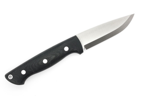 Lishen Knives - Dakota - 3.75" AEB-L Scandi Grind Fixed Blade W/ Black Canvas Micarta Handle Lishen Knives - Dakota - 3.75" AEB-L Scandi Grind Fixed Blade W/ Black Canvas Micarta Handle
