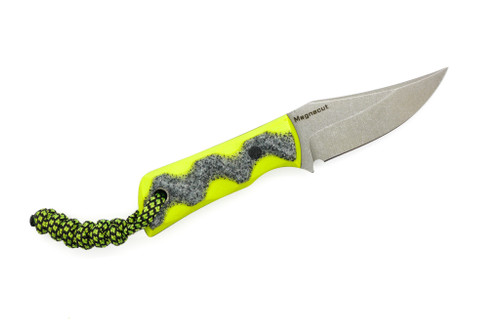 Bald Man Knife & Tool - L.P. 1 - 2.25" Magnacut Steel Fixed Blade W/ Hi-Vis & Silver Glitter Grip-X Handle & Carbon Fiber Kydex Sheath Bald Man Knife & Tool - L.P. 1 - 2.25" Magnacut Steel Fixed Blade W/ Hi-Vis & Silver Glitter Grip-X Handle & Carbon Fiber Kydex Sheath