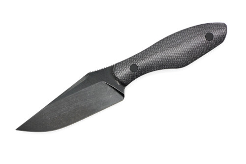 Black Bird Blades - The Grackle - 3.2" Nitro-V steel fixed W/ Black Canvas Micarta Handle