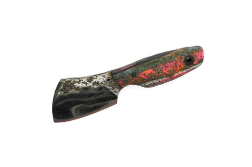 Black Bird Blades - Micro Rooks - 1.9" 80crv2 steel fixed W/ Multicolored Grip-X Handle