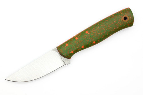Cypress Creek Knives - Woodsman - 3.5" CD#1 Steel Fixed Blade W/ Orange & Green Grip-X W/ Orange Liners Handle