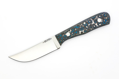 Very Good Knife Company - Heritage Jr. - 3.5" Nitro-V Fixed Blade W/ Frost Fat Carbon Handle
