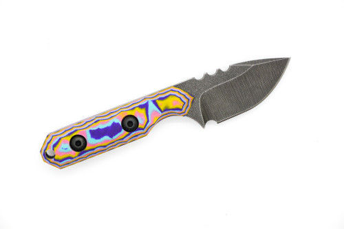 Tactical Pterodactyl Knives - Mini Camper - 1.75" CPM 154 Fixed Blade W/ Flashback G10 Handle & Pink Kydex Sheath Tactical Pterodactyl Knives - Mini Camper - 1.75" CPM 154 Fixed Blade W/ Flashback G10 Handle & Pink Kydex Sheath