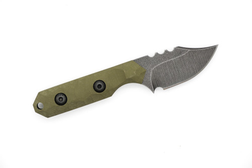 Tactical Pterodactyl Knives - Mini Bowie - 1.75" CPM 154 Fixed Blade W/ OD Green G-10 Handle & OD Green Kydex Sheath Tactical Pterodactyl Knives - Mini Bowie - 1.75" CPM 154 Fixed Blade W/ OD Green G-10 Handle & OD Green Kydex Sheath