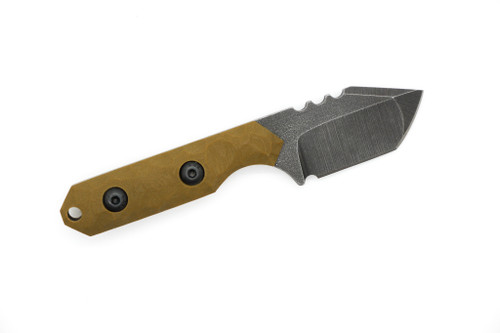 Tactical Pterodactyl Knives - Mini Tanto - 1.75" Magnacut Fixed Blade W/ FDE G-10 Handle & Chocolate Kydex Sheath Tactical Pterodactyl Knives - Mini Tanto - 1.75" Magnacut Fixed Blade W/ FDE G-10 Handle & Chocolate Kydex Sheath