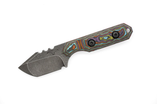 Tactical Pterodactyl Knives - Mini Tanto - 1.75" Magnacut Fixed Blade W/ Galaga G-10 Handle & Grey Kydex Sheath