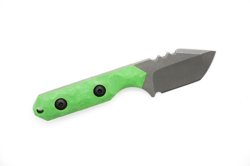 Tactical Pterodactyl Knives - Mini Tanto - 1.75" Magnacut Fixed Blade W/ Lime Green G-10 Handle & Grey Kydex Sheath Tactical Pterodactyl Knives - Mini Tanto - 1.75" Magnacut Fixed Blade W/ Lime Green G-10 Handle & Grey Kydex Sheath