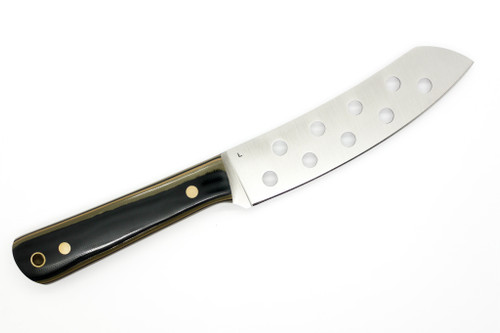 LT Wright Knives Le Fromage Knife - AEB-L Steel - Flat Grind - Camo G-10 W/ Coyote Liners - Polished Finish LT Wright Knives Le Fromage Knife - AEB-L Steel - Flat Grind - Camo G-10 W/ Coyote Liners - Polished Finish
