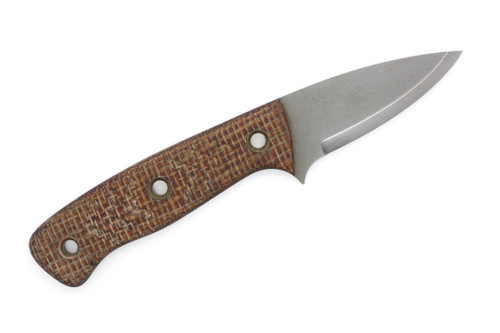 Dave Wenger Blades: Companion - CPM MagnaCut Steel - 2.75" Brown Burlap Micarta - Kydex Sheath Dave Wenger Blades: Companion - CPM MagnaCut Steel - 2.75" Brown Burlap Micarta - Kydex Sheath