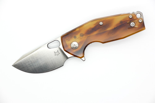 Fox Knives - Suru  - 2.36"  Satin M398 Steel Folding Blade w/ Rhodoid Block handle 641070 Handle
